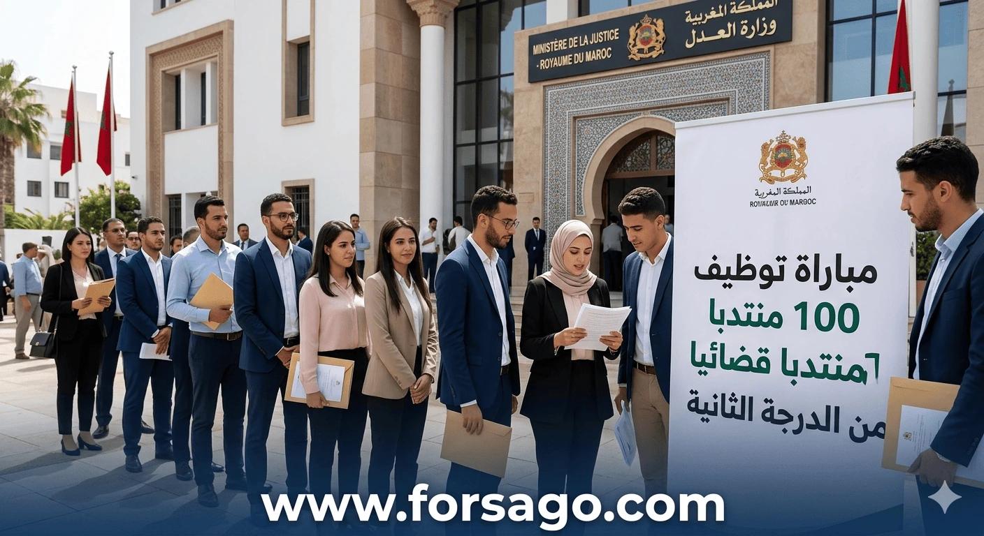 وزارة العدل مباراة توظيف 100 منتدب قضائي 2026