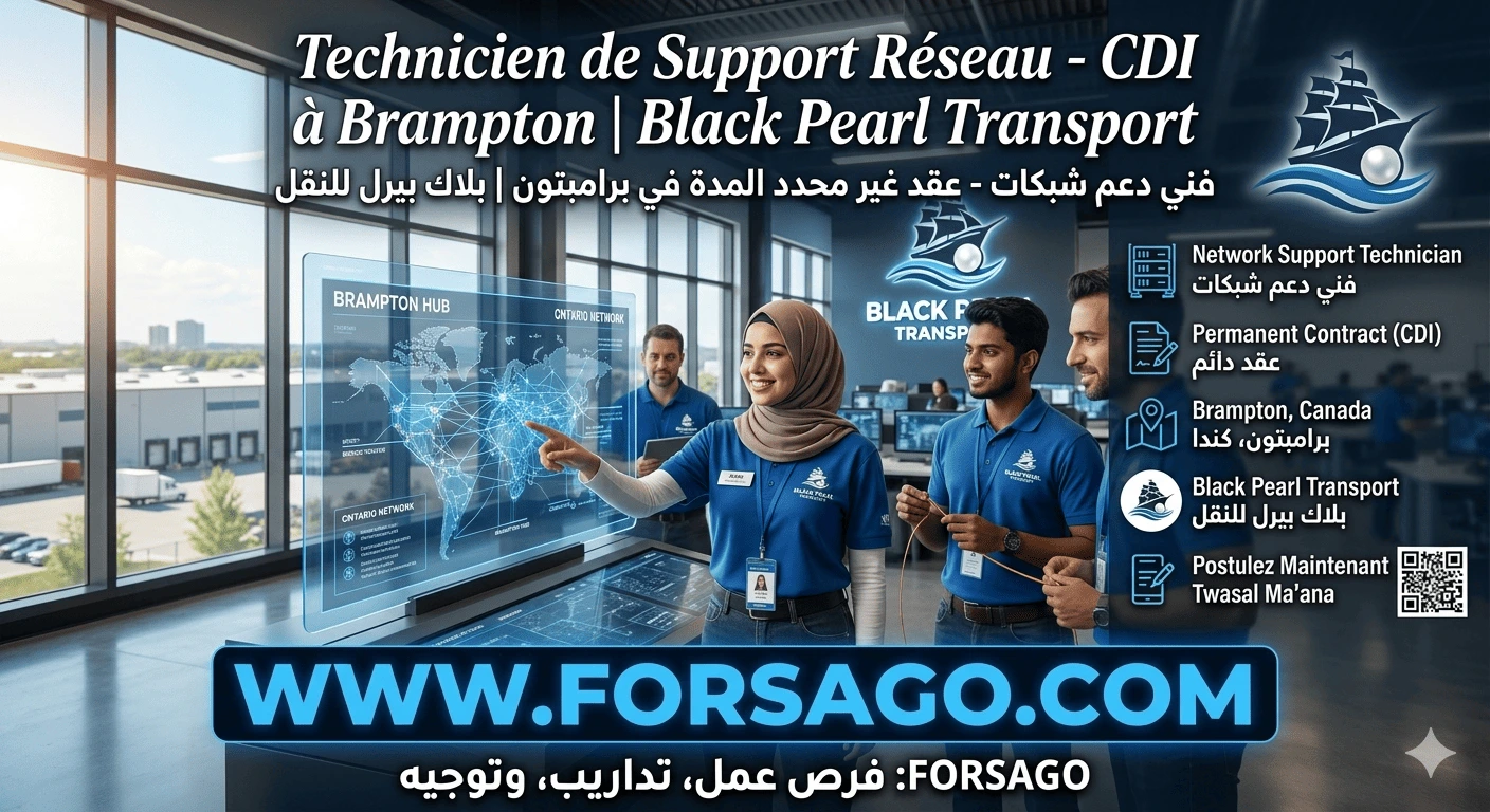 Technicien de Support Réseau Black Pearl Transport 