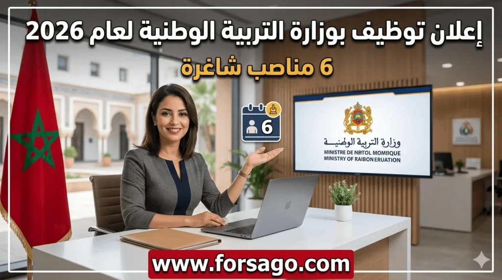 توظيف وزارة التربية الوطنية 2026 (6 مناصب)