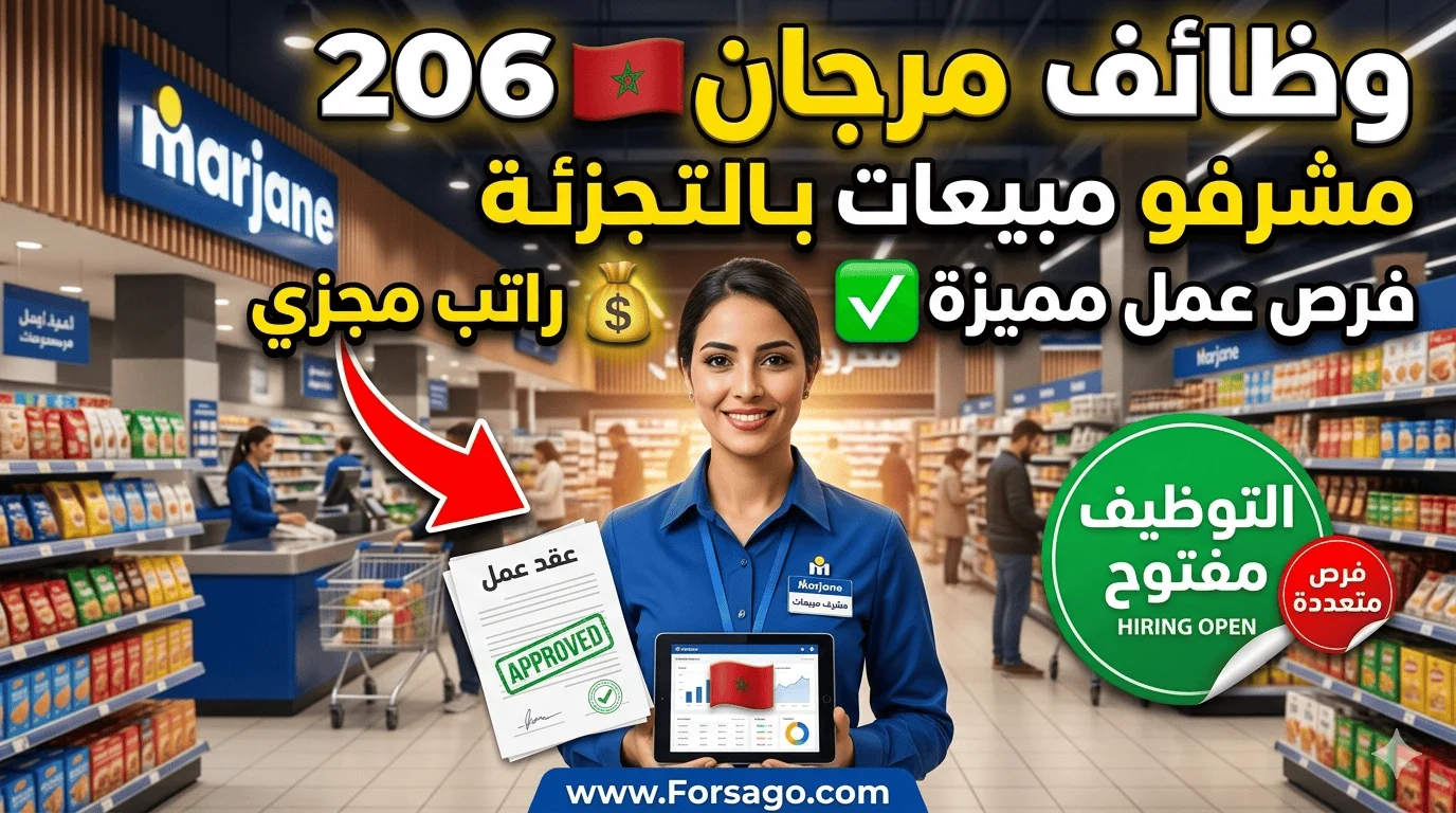 وظائف مشرفي مبيعات بالتجزئة في أسواق مرجان 2026