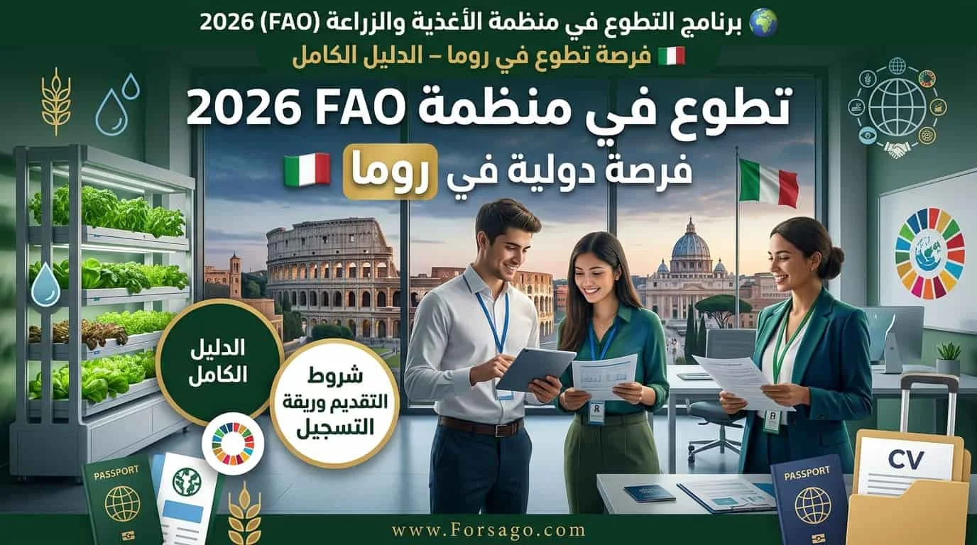 برنامج التطوع في منظمة الأغذية والزراعة (FAO) 2026 بروما: الدليل الكامل