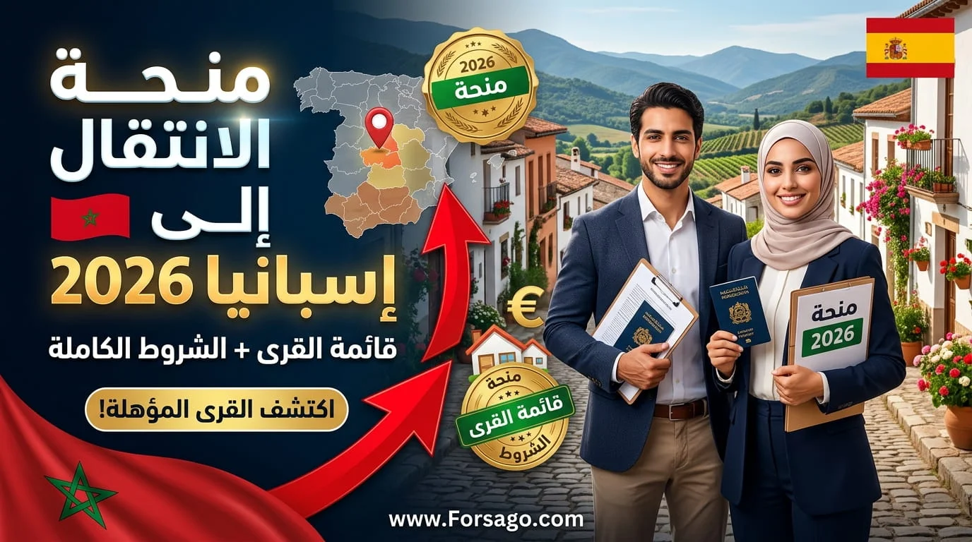 منحة الانتقال إلى إسبانيا 2026: قائمة القرى والشروط الكاملة