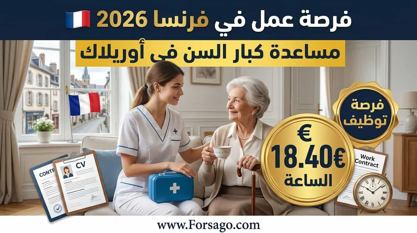 فرصة عمل في أوريلاك 2026 | مطلوب مساعدة كبار السن (18.40€/ساعة)