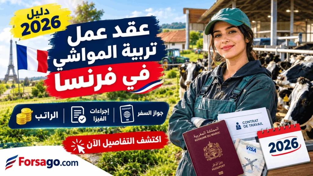 دليل عقد عمل تربية المواشي في فرنسا: تفاصيل الراتب وإجراءات الفيزا 2026