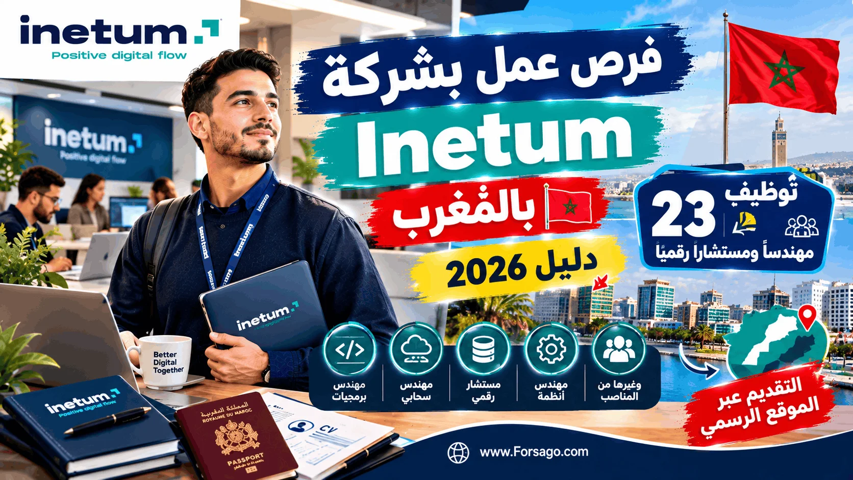 فرص عمل بشركة Inetum بالمغرب: توظيف 23 مهندساً ومستشاراً رقمياً (دليل 2026)