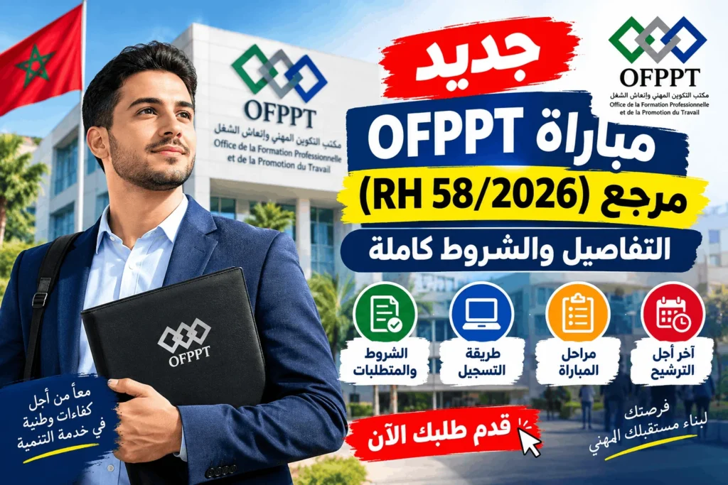 كيفية التقديم في مباراة OFPPT مرجع (RH 58/2026): التفاصيل والشروط كاملة